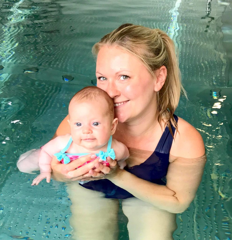 how to teach baby to swim