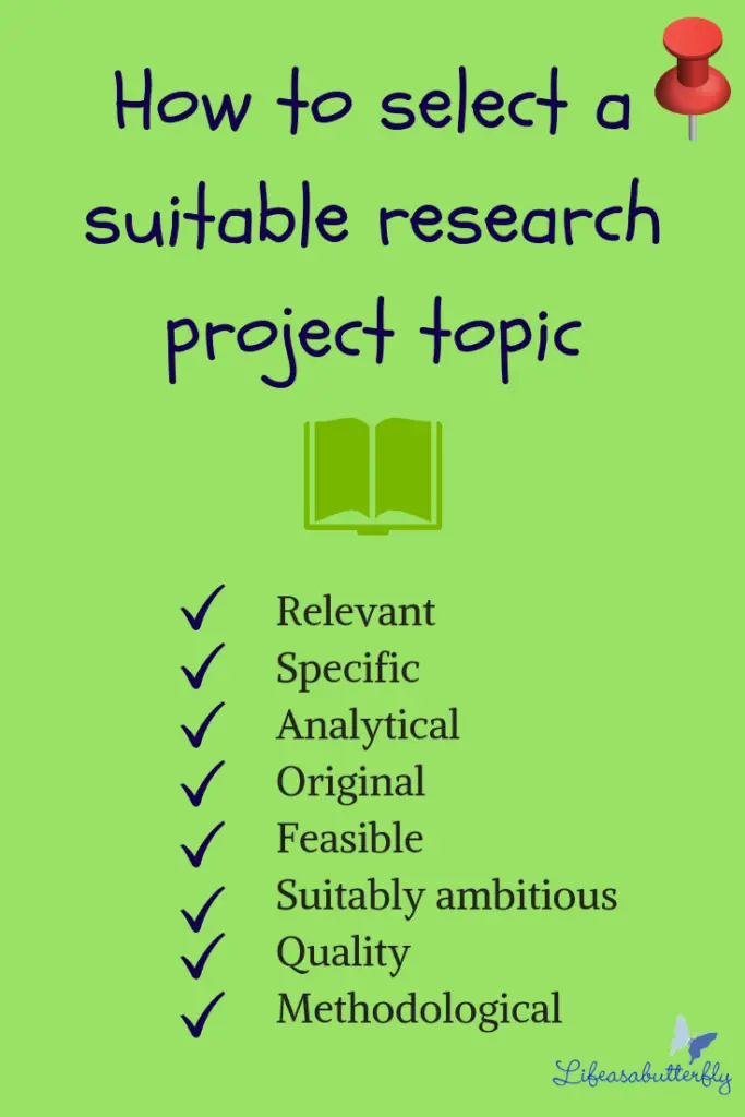How to select a suitable research project topic. how to write a research project