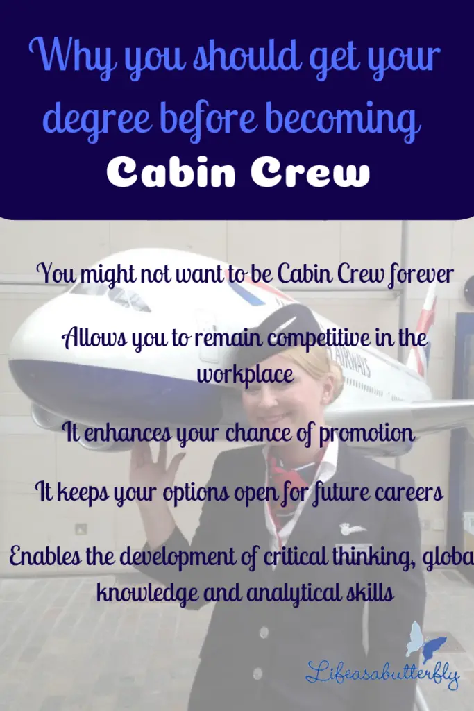 Why you should get your degree before becoming Cabin Crew